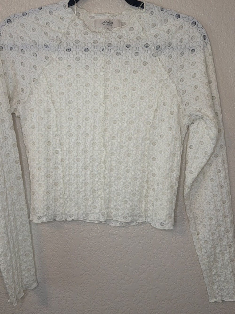 Atelier White lace Long-Sleeve Top
